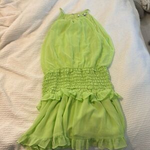 Neon green dress